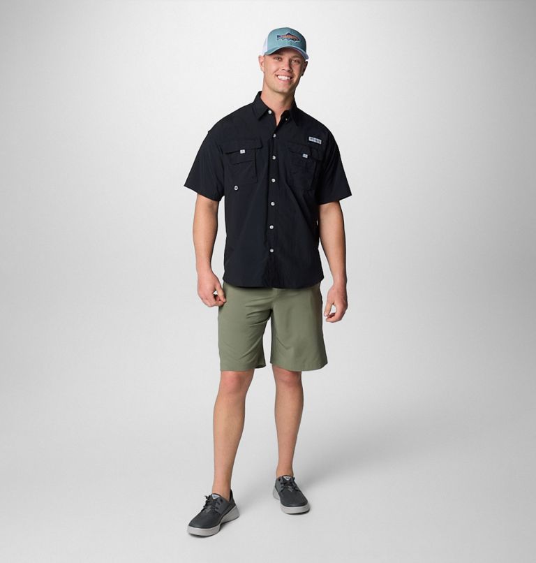 Men’s PFG Bahama II Short Sleeve Shirt, Color: Black, image 3