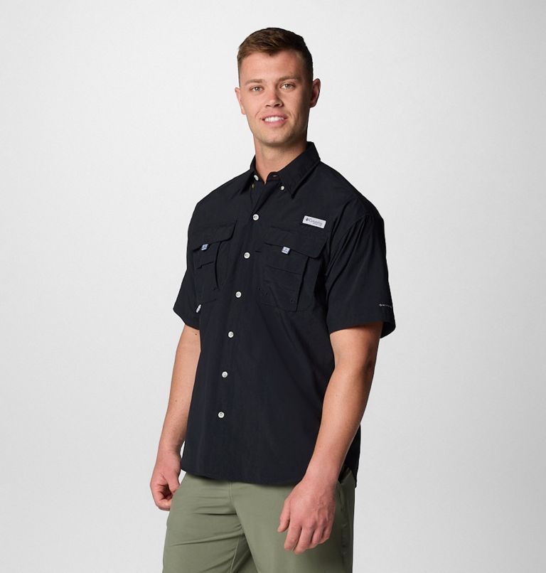 Men’s PFG Bahama II Short Sleeve Shirt, Color: Black, image 4
