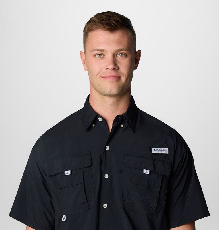 Men’s PFG Bahama II Short Sleeve Shirt, Color: Black, image 5