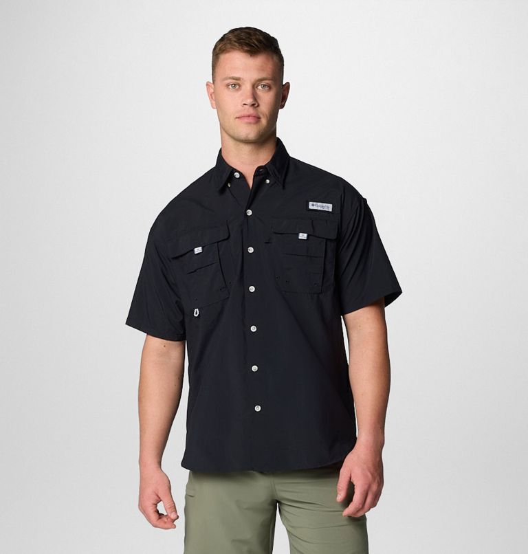 Men’s PFG Bahama II Short Sleeve Shirt, Color: Black, image 1