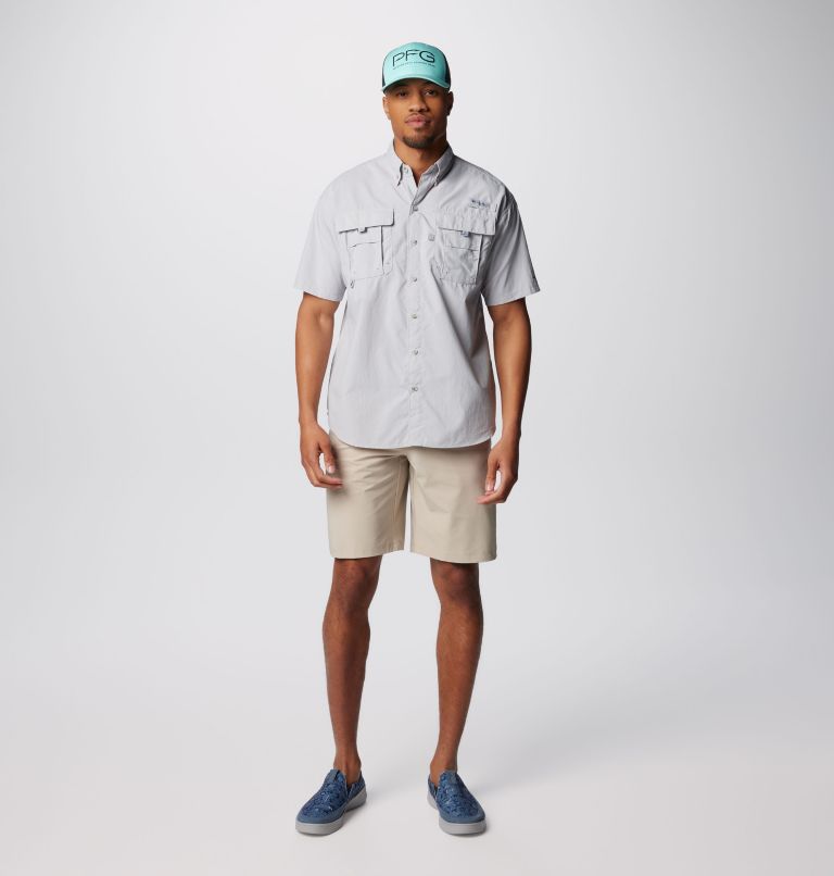Men’s PFG Bahama II Short Sleeve Shirt, Color: Cool Grey, image 3