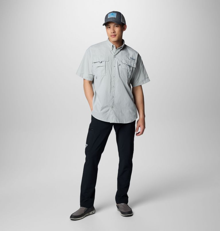 Men’s PFG Bahama II Short Sleeve Shirt, Color: Cool Grey, image 3