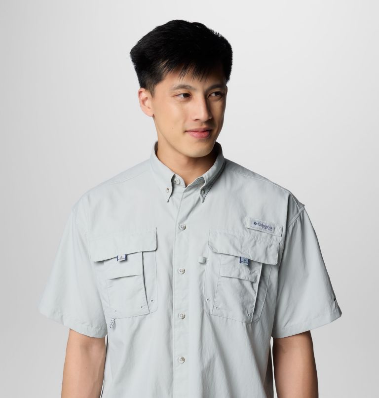 Men’s PFG Bahama II Short Sleeve Shirt, Color: Cool Grey, image 5