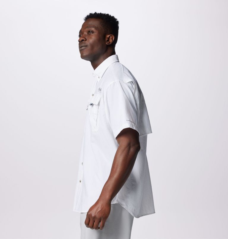 Thumbnail: Men’s PFG Bahama II Short Sleeve Shirt, Color: White, image 4