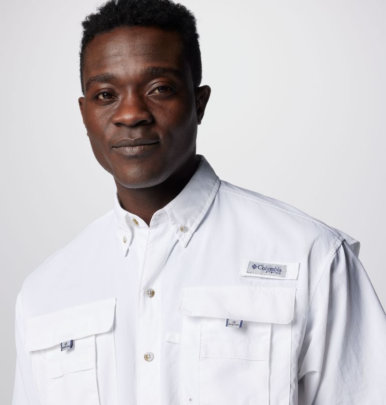 Men’s PFG Bahama II Short Sleeve Shirt, Color: White, image 5