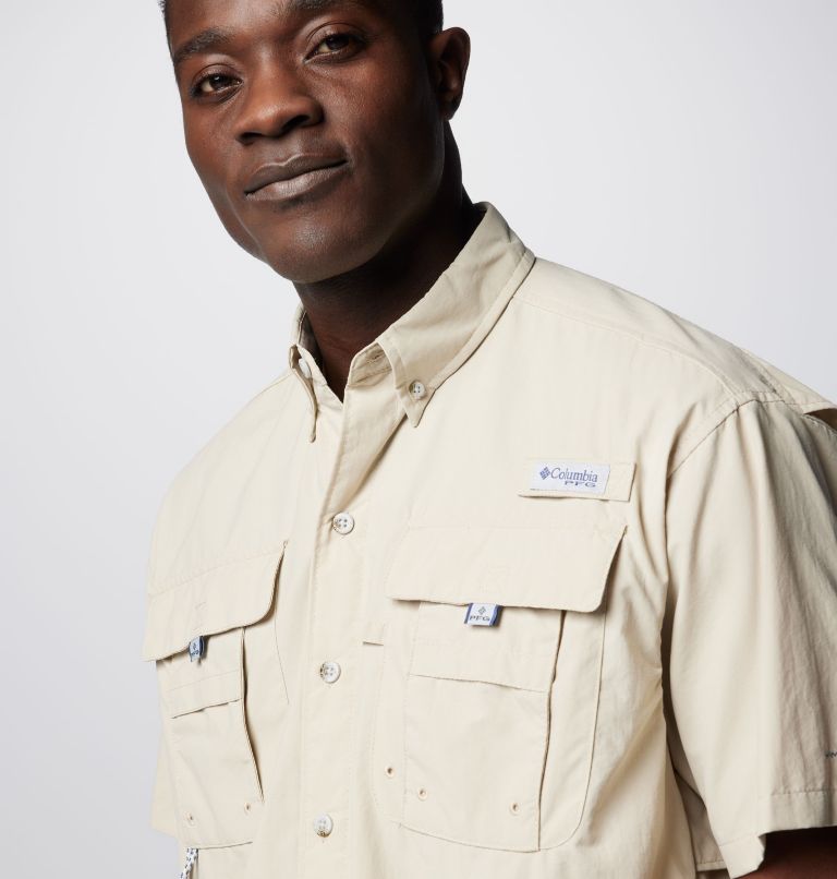 Men’s PFG Bahama II Short Sleeve Shirt, Color: Fossil, image 5