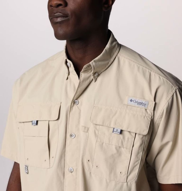 Chemise à manches courtes PFG Bahama II pour homme, Color: Fossil