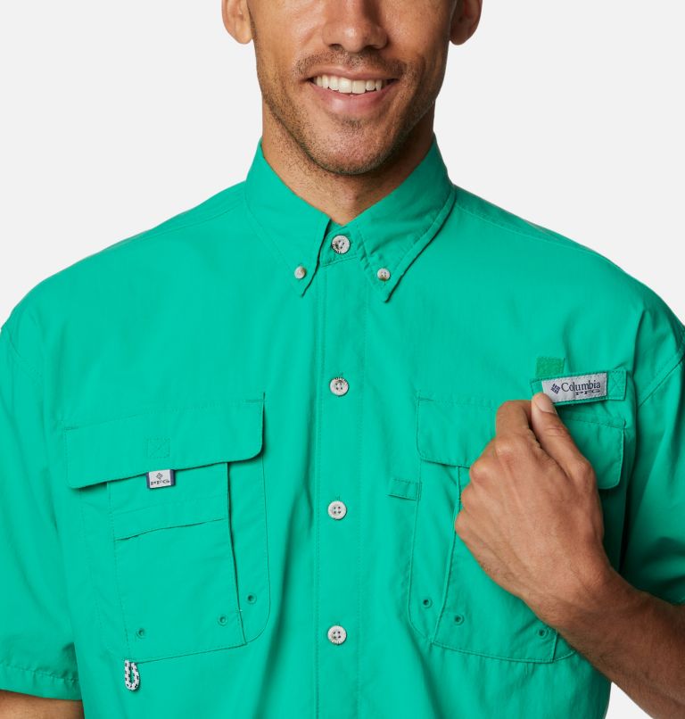 Thumbnail: Men’s PFG Bahama II Short Sleeve Shirt - Tall, Color: Circuit, image 4
