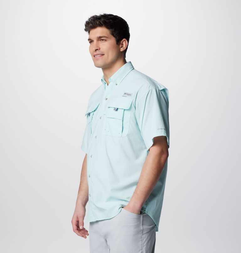 Men’s PFG Bahama II Short Sleeve Shirt, Color: Icy Morn, image 4