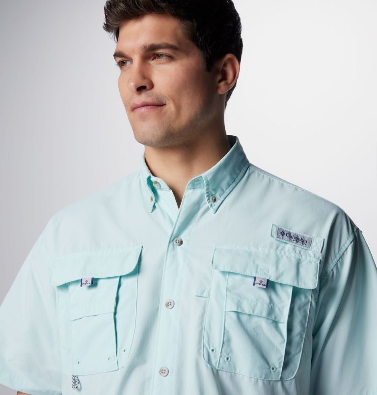 Men’s PFG Bahama II Short Sleeve Shirt, Color: Icy Morn, image 5