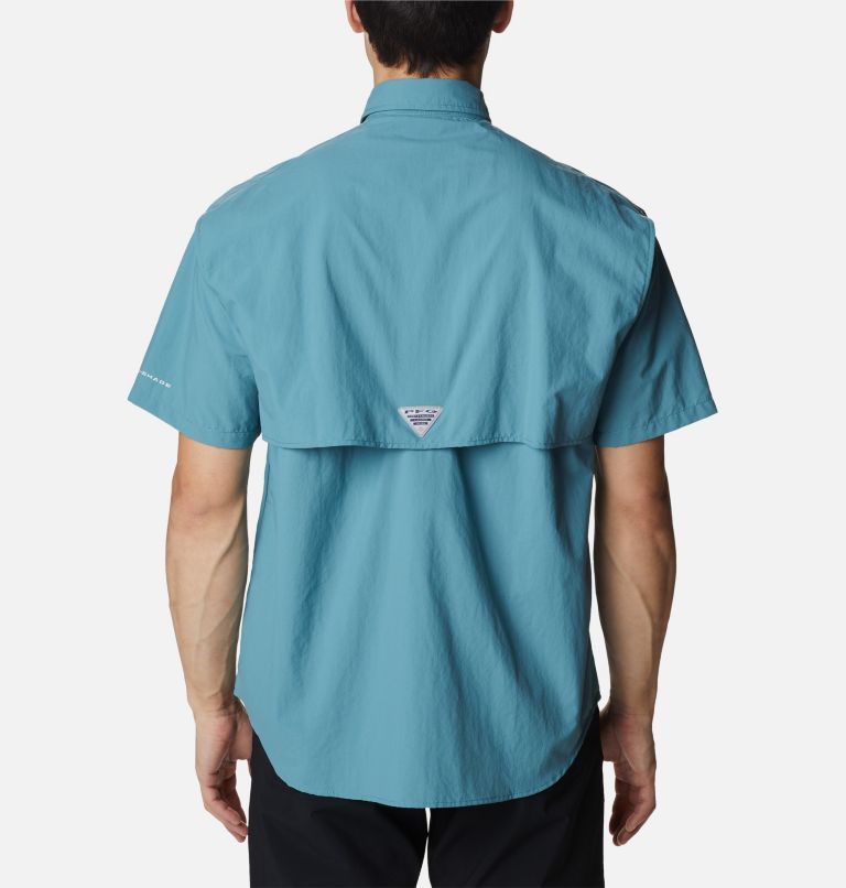 Men’s PFG Bahama II Short Sleeve Shirt, Color: Tranquil Teal, image 2