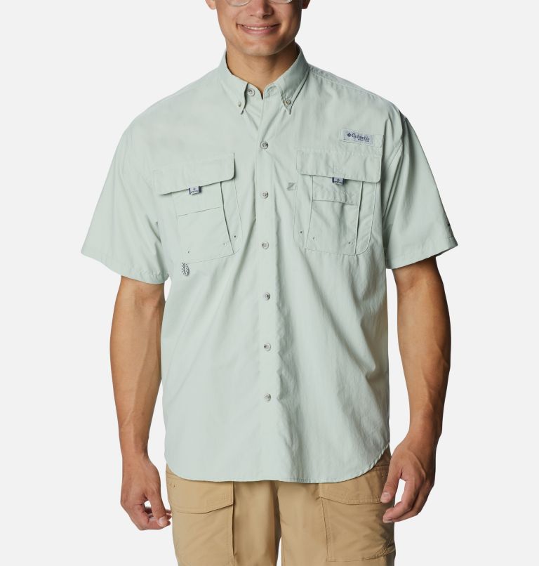 Thumbnail: Men’s PFG Bahama II Short Sleeve Shirt, Color: Cool Green, image 1