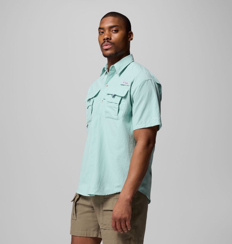 Men’s PFG Bahama II Short Sleeve Shirt, Color: Misty Jade, image 4