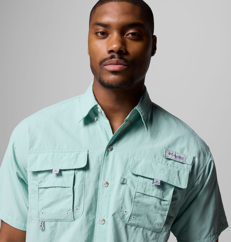 Men’s PFG Bahama II Short Sleeve Shirt, Color: Misty Jade, image 5
