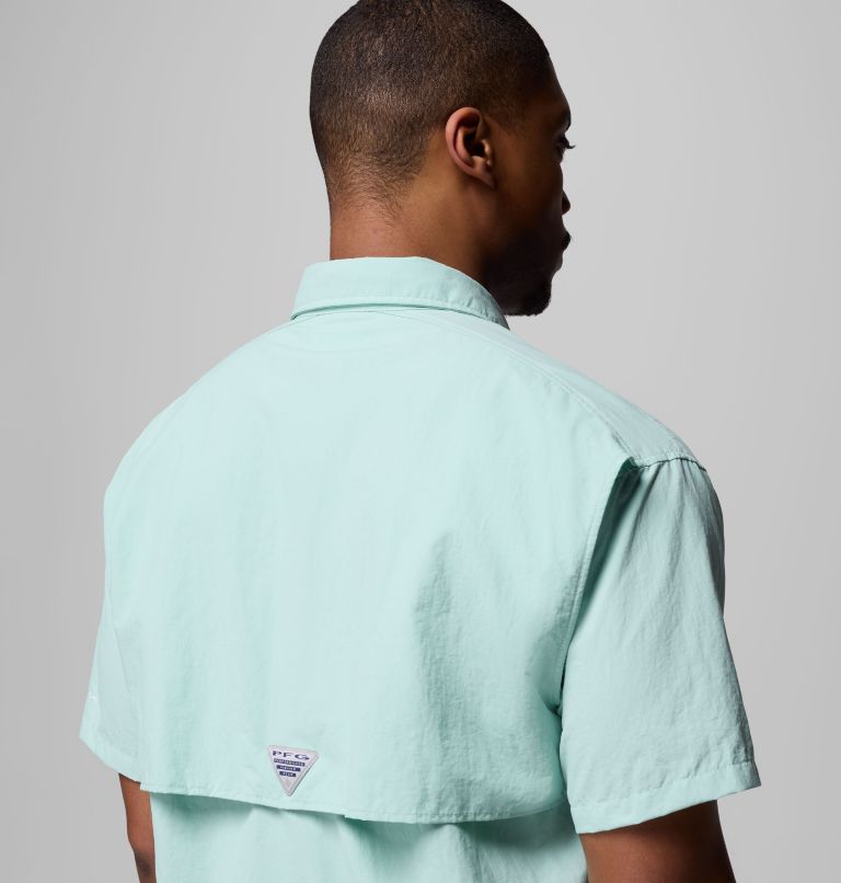 Men’s PFG Bahama II Short Sleeve Shirt, Color: Misty Jade, image 6