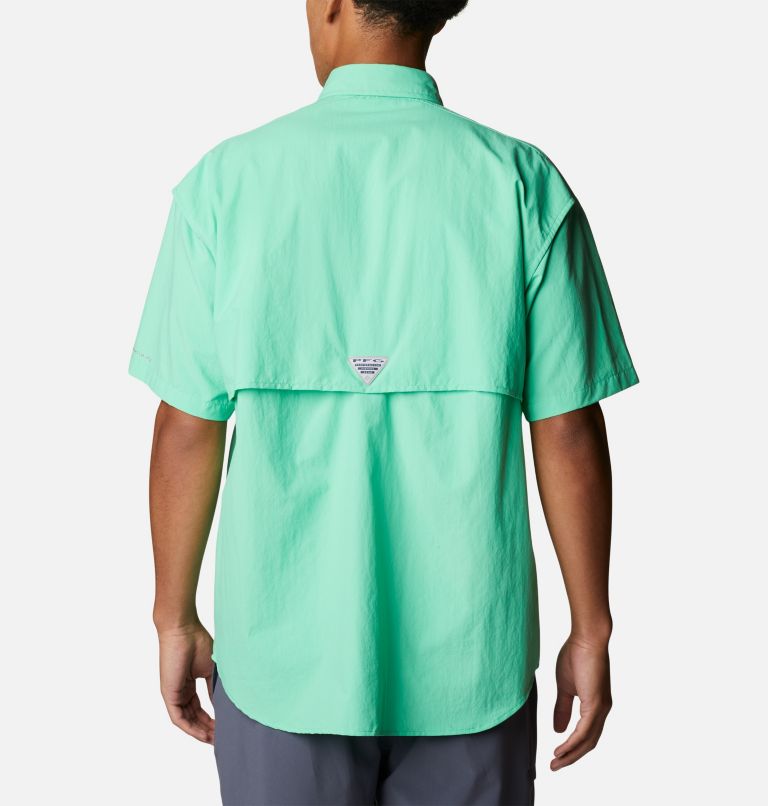 Thumbnail: Men’s PFG Bahama II Short Sleeve Shirt - Tall, Color: Light Jade, image 2