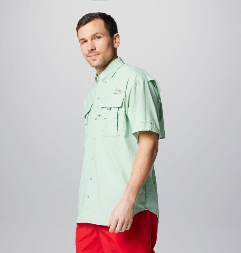 Men’s PFG Bahama II Short Sleeve Shirt, Color: New Mint, image 4