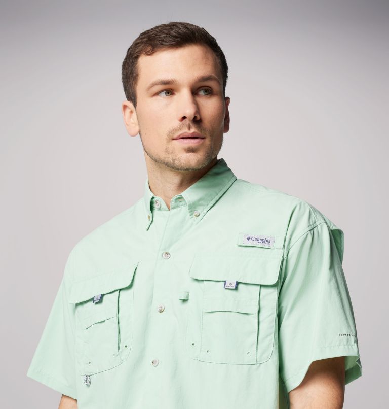 Thumbnail: Men’s PFG Bahama II Short Sleeve Shirt, Color: New Mint, image 5