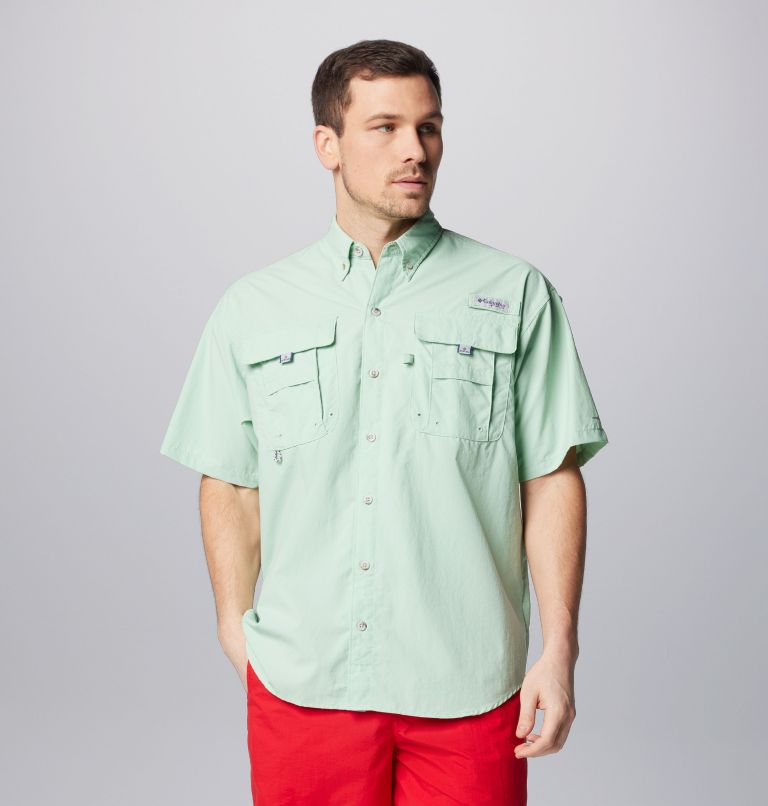 Men’s PFG Bahama II Short Sleeve Shirt, Color: New Mint, image 1