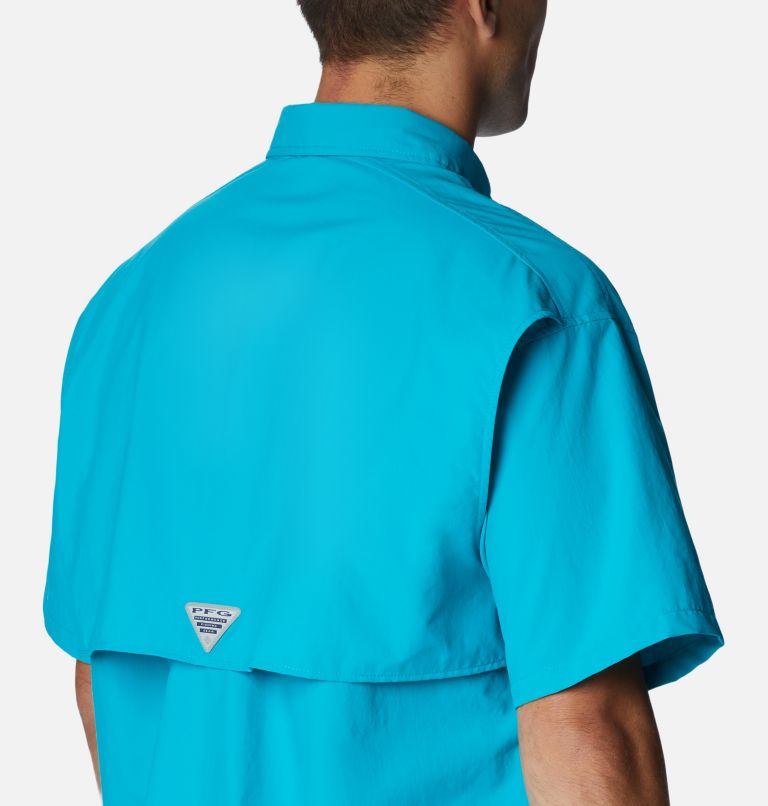 Thumbnail: Men’s PFG Bahama II Short Sleeve Shirt, Color: Ocean Teal, image 5
