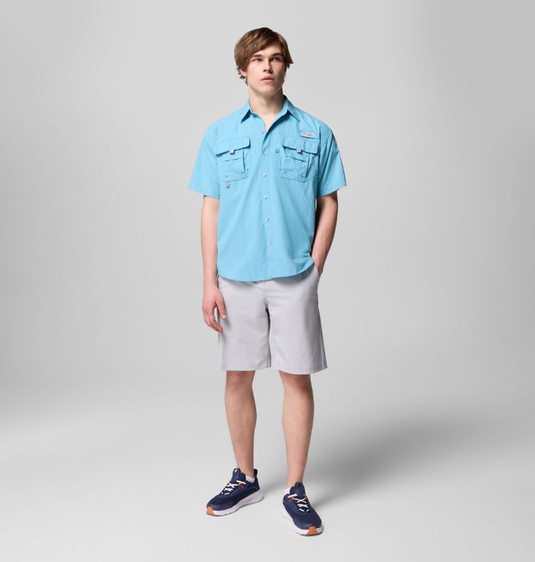 Men’s PFG Bahama II Short Sleeve Shirt, Color: Vintage Blue, image 7
