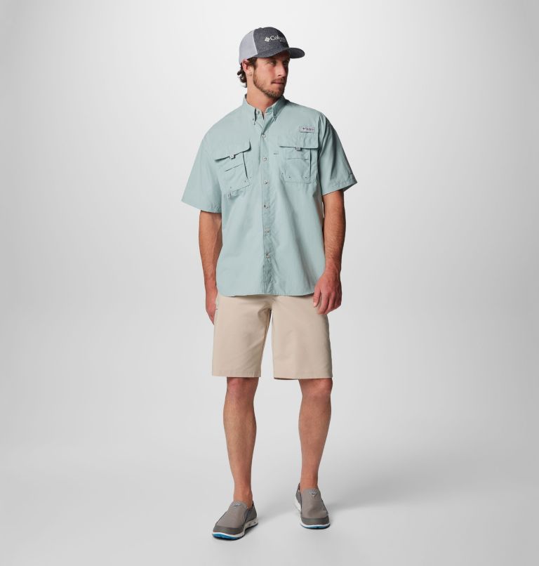 Men’s PFG Bahama II Short Sleeve Shirt, Color: Crushed Blue, image 3