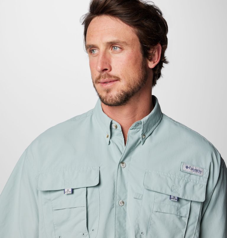 Men’s PFG Bahama II Short Sleeve Shirt, Color: Crushed Blue, image 5