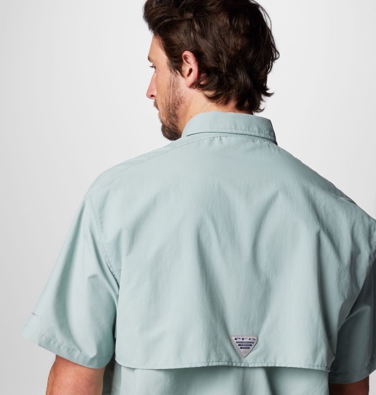Men’s PFG Bahama II Short Sleeve Shirt, Color: Crushed Blue, image 6