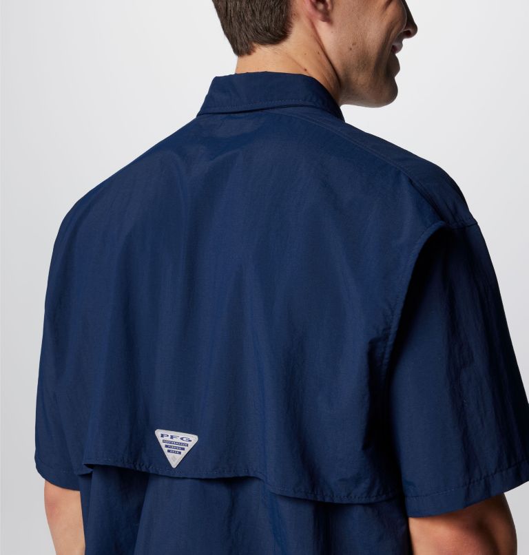 Custom Made Columbia Men's Vivid Blue Bahama Short-Sleeve Shirt