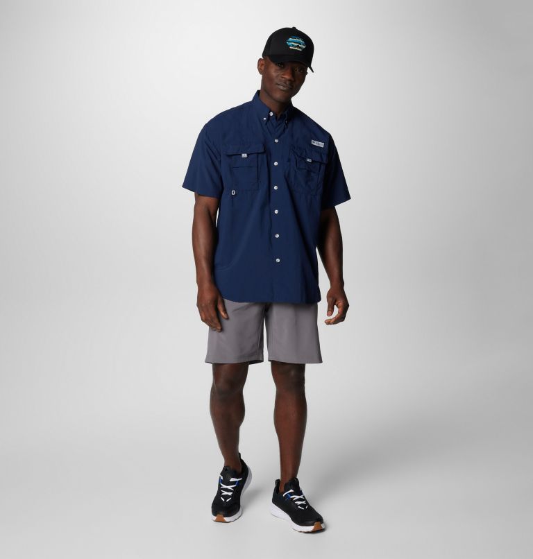 Men’s PFG Bahama II Short Sleeve Shirt, Color: Collegiate Navy, image 3