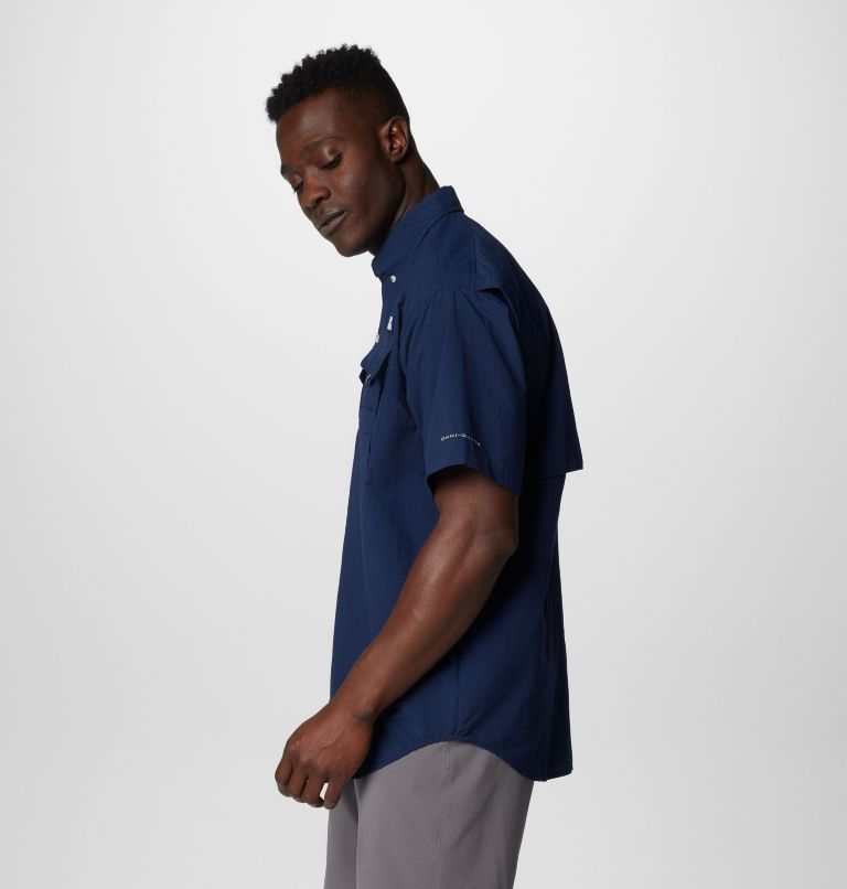 Men’s PFG Bahama II Short Sleeve Shirt, Color: Collegiate Navy, image 4