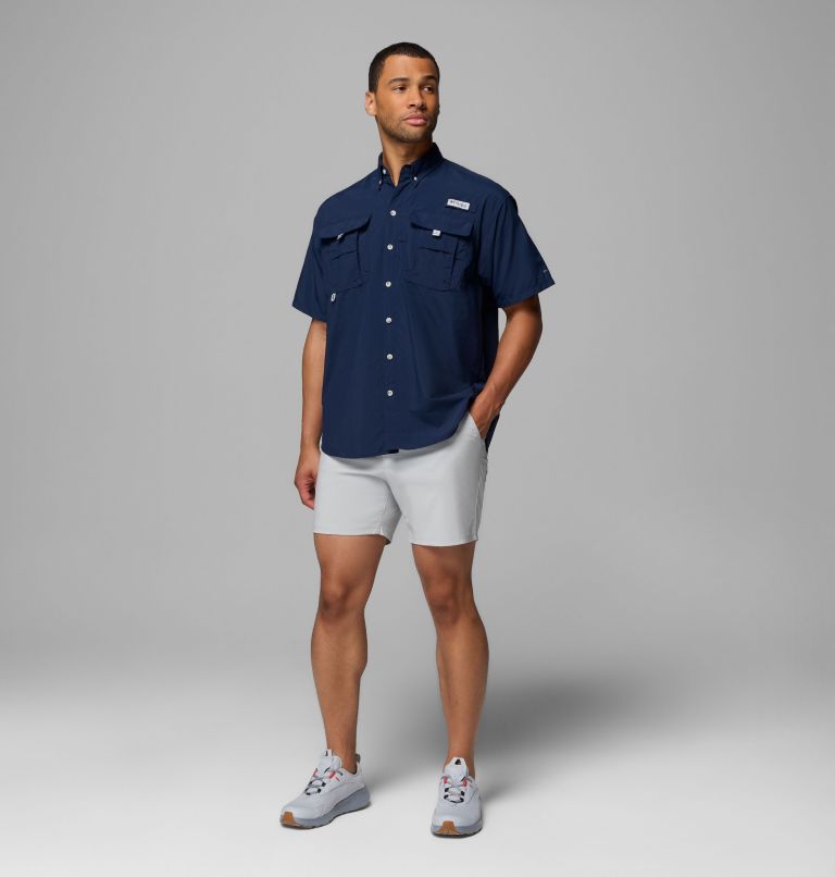 Men’s PFG Bahama II Short Sleeve Shirt, Color: Collegiate Navy, image 2