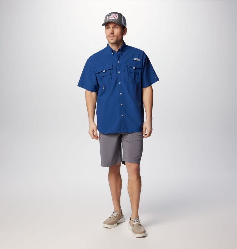 Thumbnail: Men’s PFG Bahama II Short Sleeve Shirt, Color: Carbon, image 3