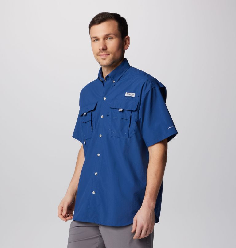 Thumbnail: Men’s PFG Bahama II Short Sleeve Shirt, Color: Carbon, image 4