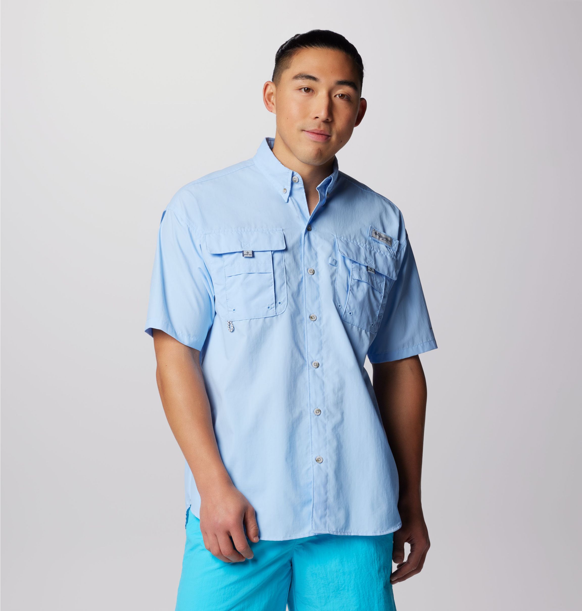 Safari Waters Columbia Men's Bahama™ II Short-Sleeve Fishing Shirt - Apple  Embroidery & Graphics