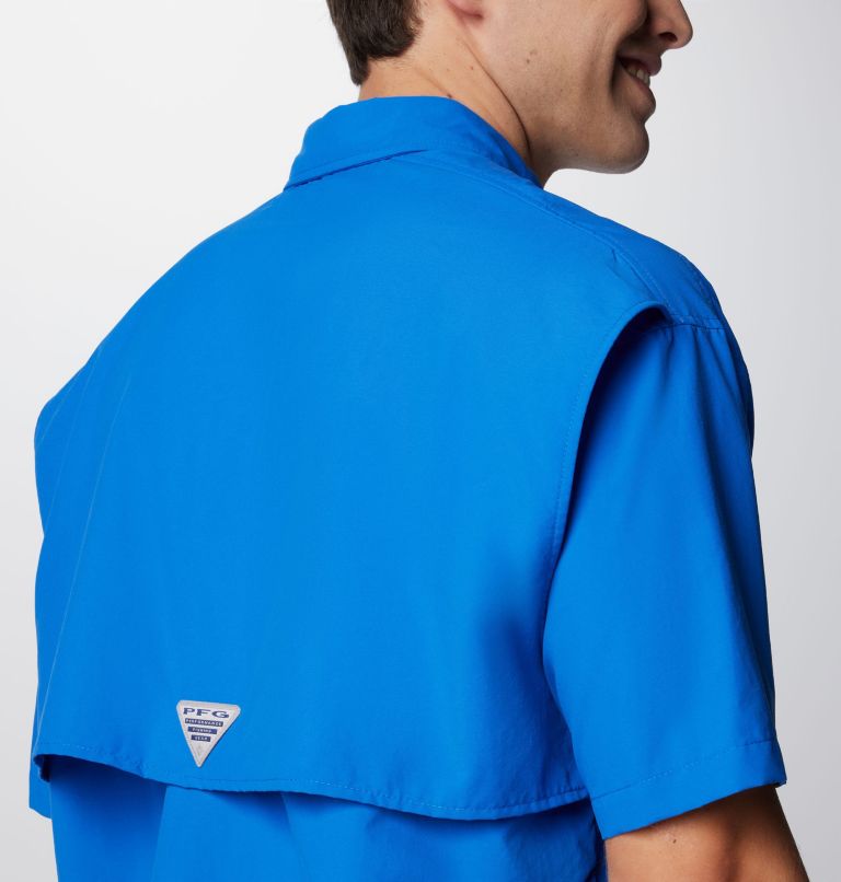 Men’s PFG Bahama II Short Sleeve Shirt, Color: Vivid Blue, image 6
