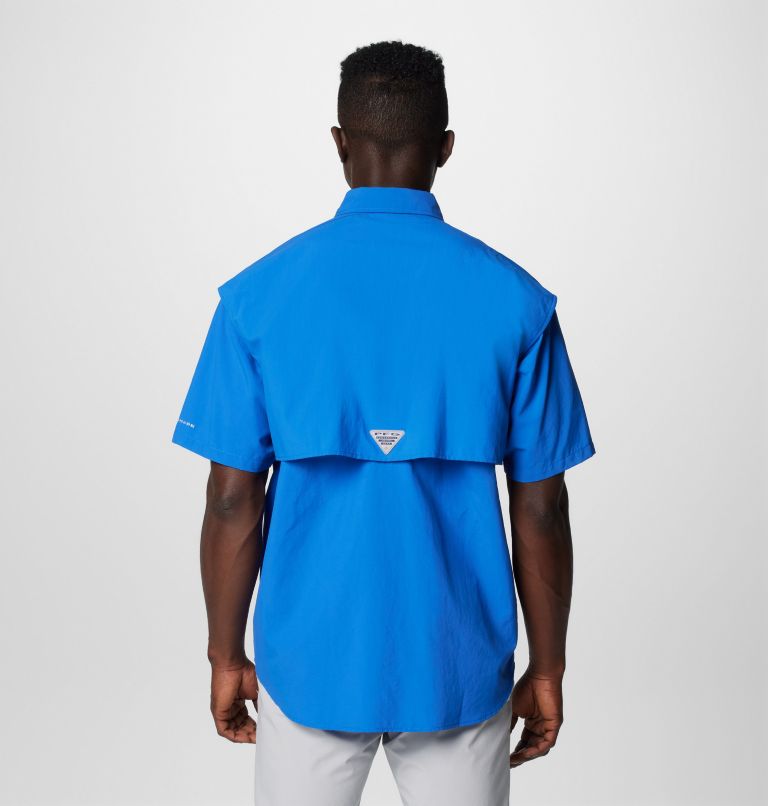 Men’s PFG Bahama II Short Sleeve Shirt, Color: Vivid Blue, image 2