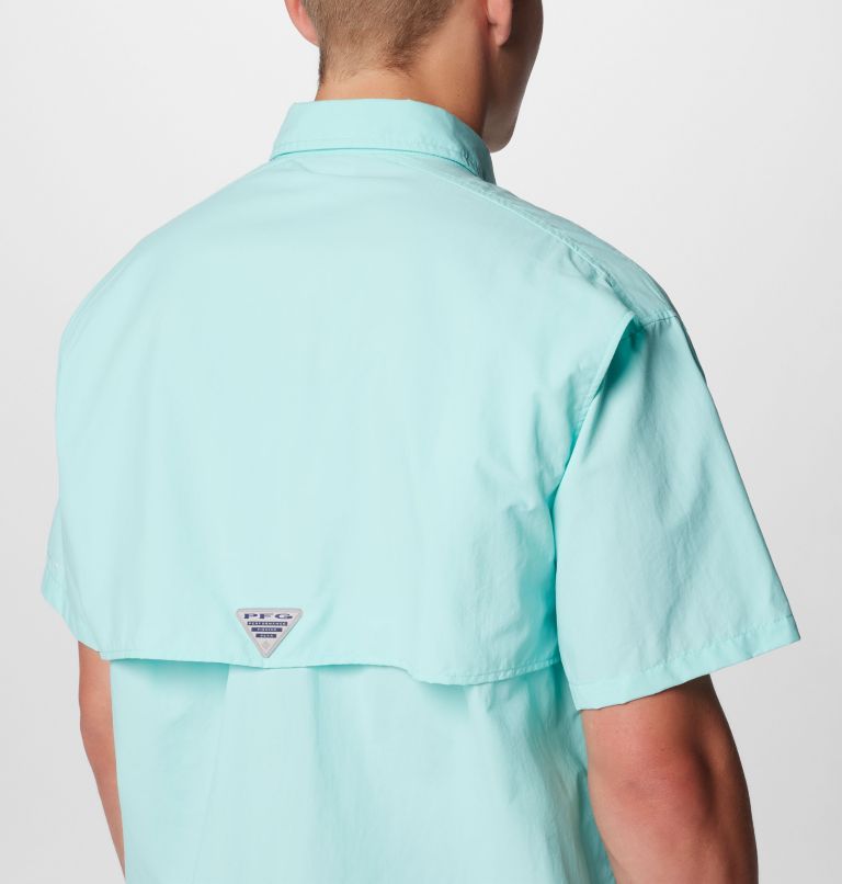 Men’s PFG Bahama II Short Sleeve Shirt, Color: Gulf Stream, image 6