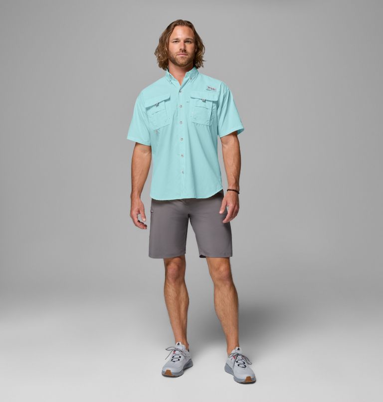 Men’s PFG Bahama II Short Sleeve Shirt, Color: Gulf Stream, image 2