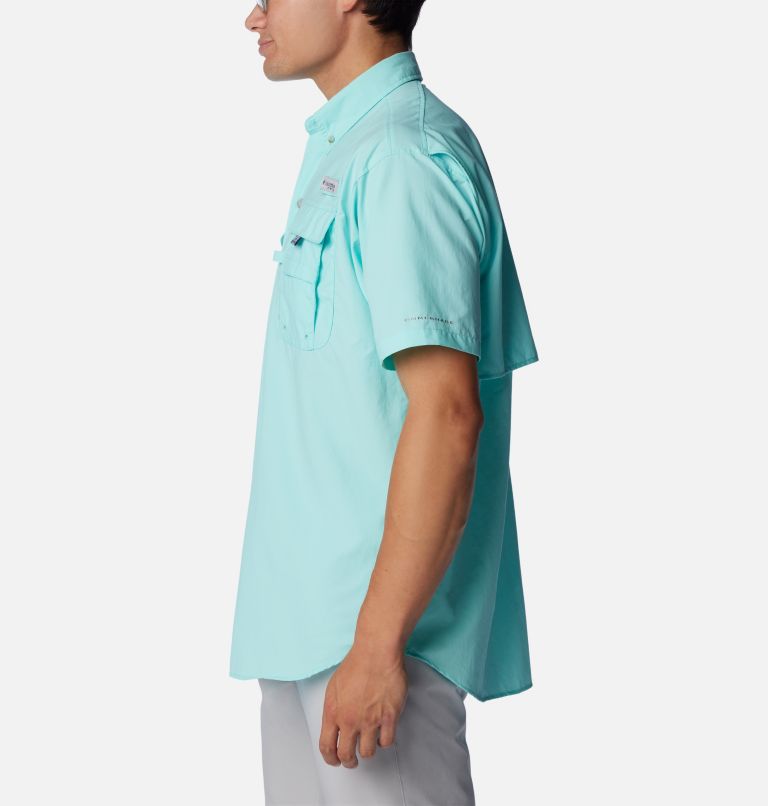 Men’s PFG Bahama II Short Sleeve Shirt, Color: Gulf Stream, image 3