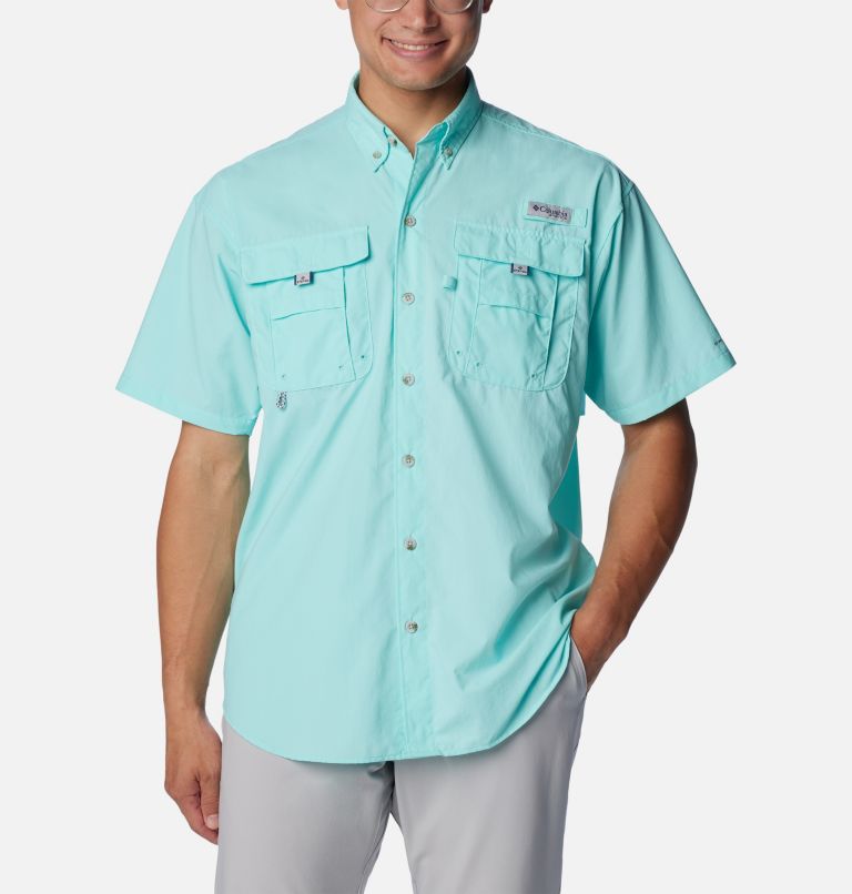 Men’s PFG Bahama II Short Sleeve Shirt, Color: Gulf Stream, image 1