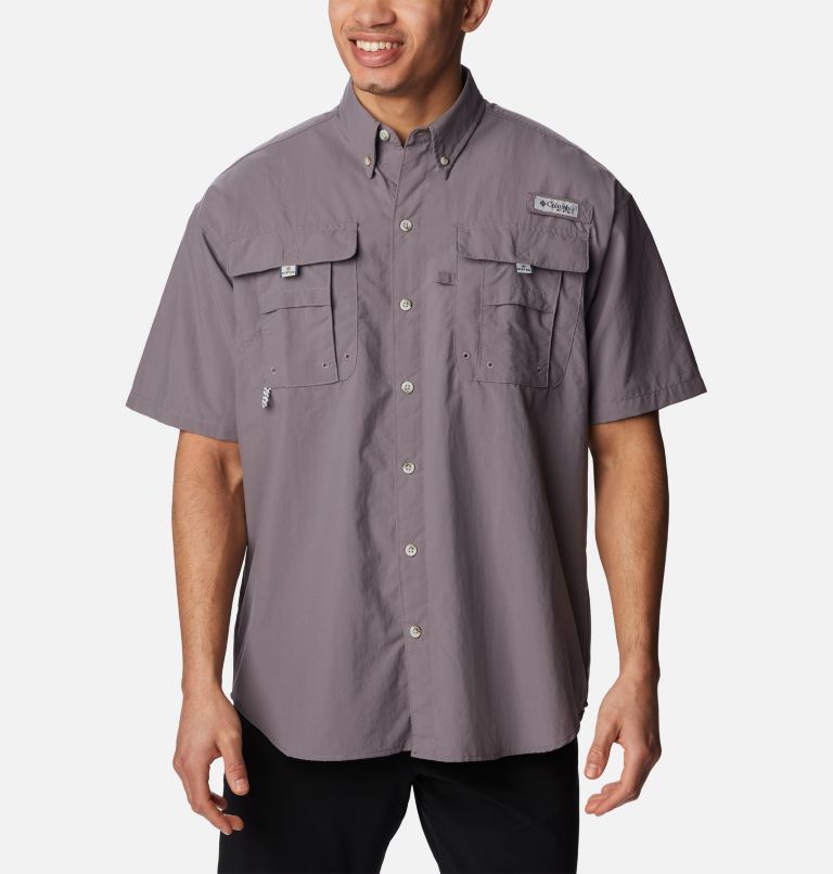 Thumbnail: Men’s PFG Bahama II Short Sleeve Shirt, Color: Granite Purple, image 1