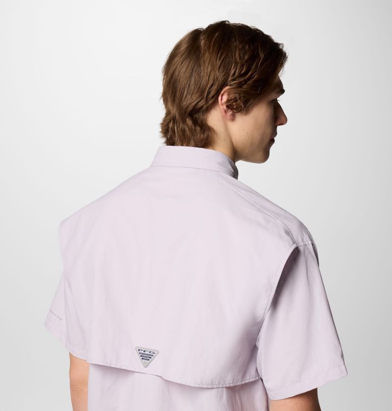 Men’s PFG Bahama II Short Sleeve Shirt, Color: Lavender Pearl, image 5