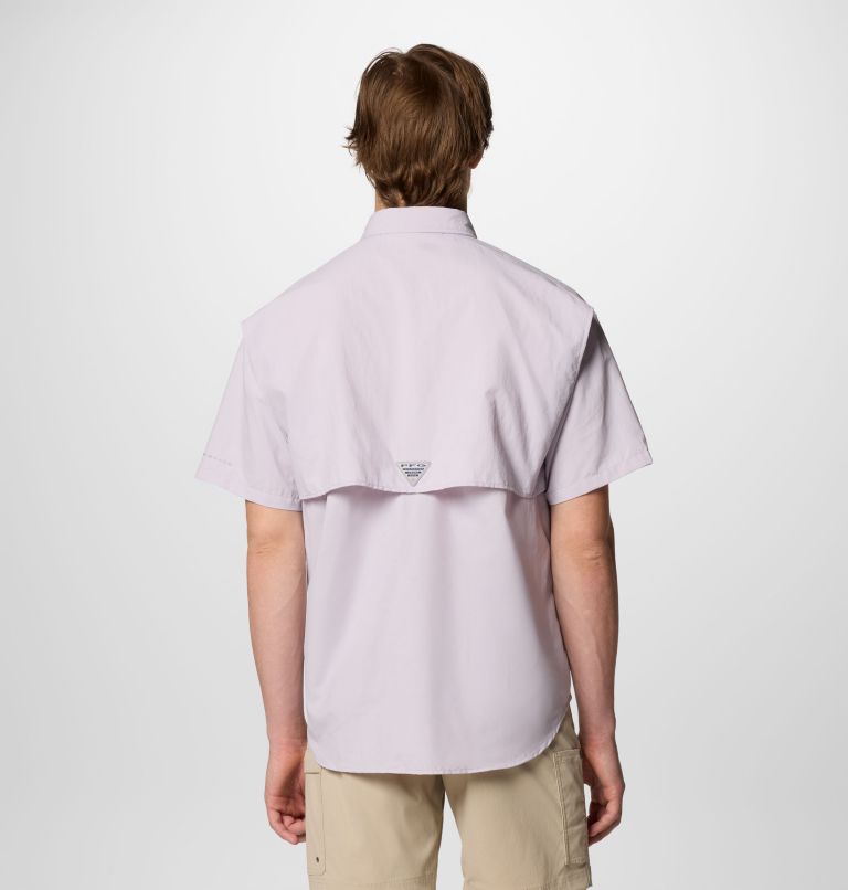 Men’s PFG Bahama II Short Sleeve Shirt, Color: Lavender Pearl, image 2