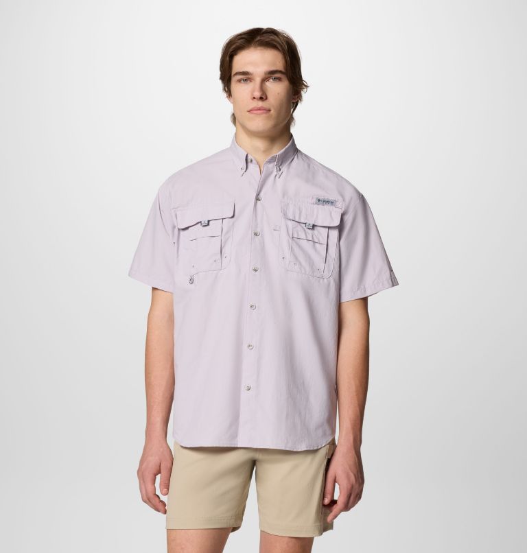 Men’s PFG Bahama II Short Sleeve Shirt, Color: Lavender Pearl, image 1