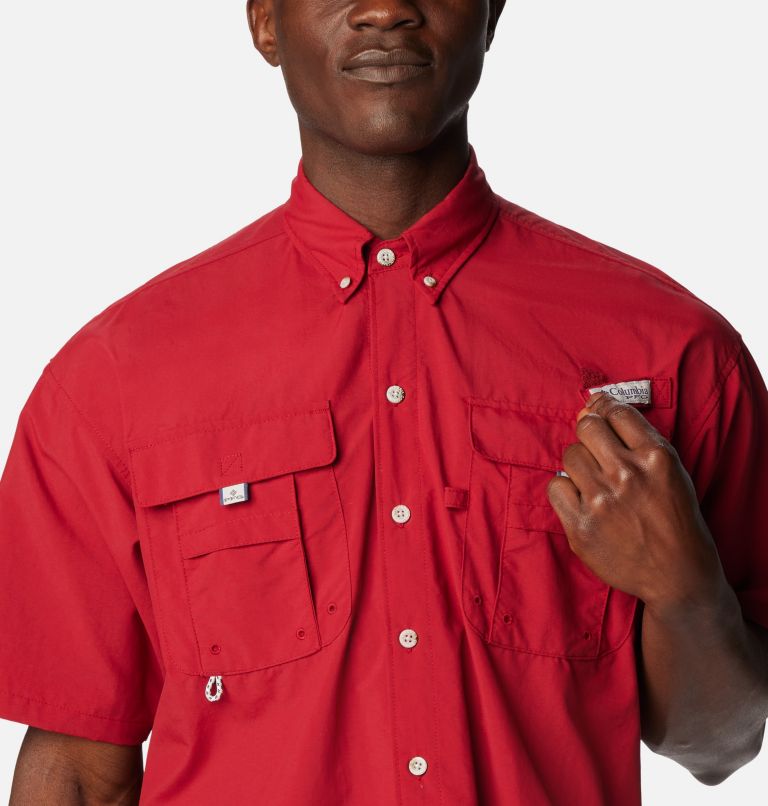 Thumbnail: Men’s PFG Bahama II Short Sleeve Shirt, Color: Beet, image 4