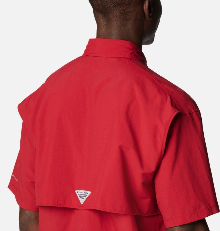 Thumbnail: Men’s PFG Bahama II Short Sleeve Shirt, Color: Beet, image 5