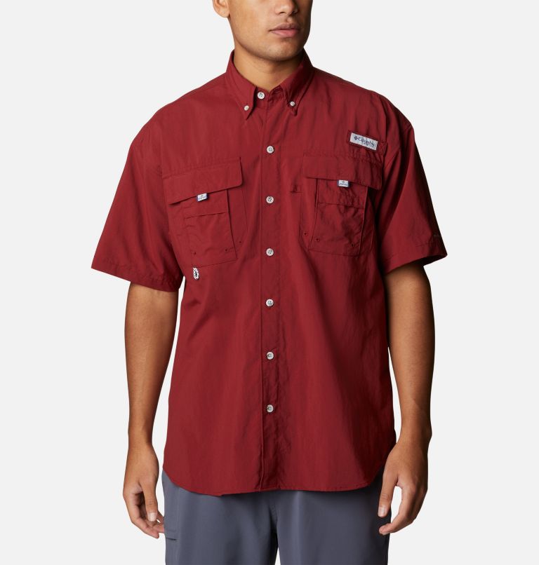 Men’s PFG Bahama II Short Sleeve Shirt, Color: Red Jasper, image 1