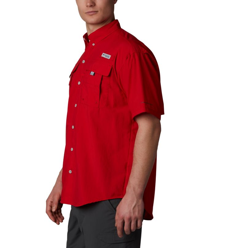 Men’s PFG Bahama II Short Sleeve Shirt, Color: Red Spark, image 3