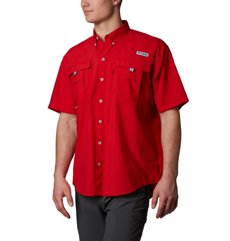 Men’s PFG Bahama II Short Sleeve Shirt, Color: Red Spark, image 1